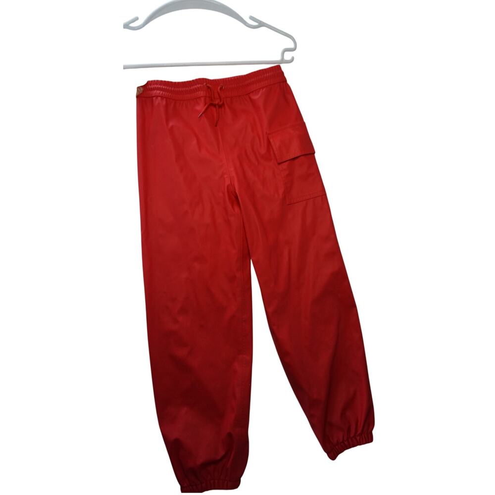 hatly rain pants red waterproof shell